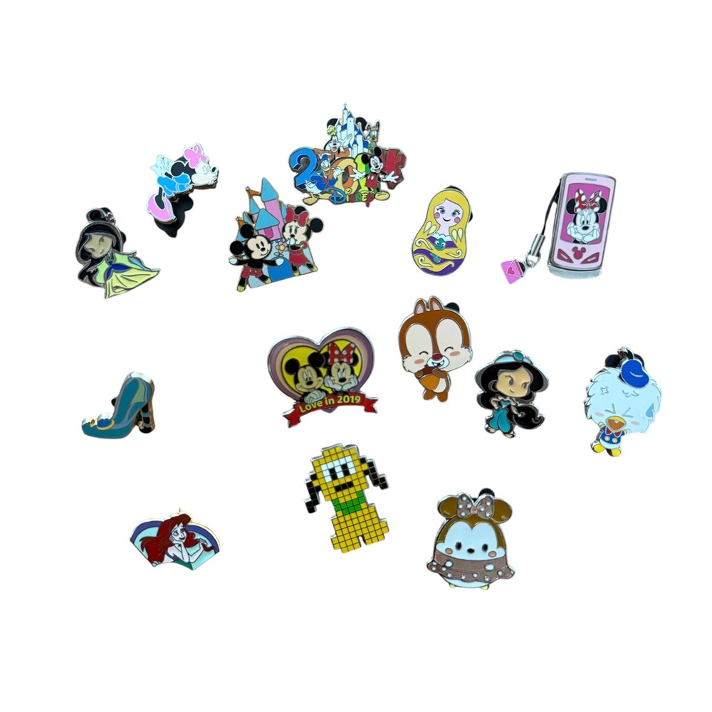 Disney Parks Trading Pins Lot 14 Mickey Minnie Princess 2008 2009 Vintage Mixed